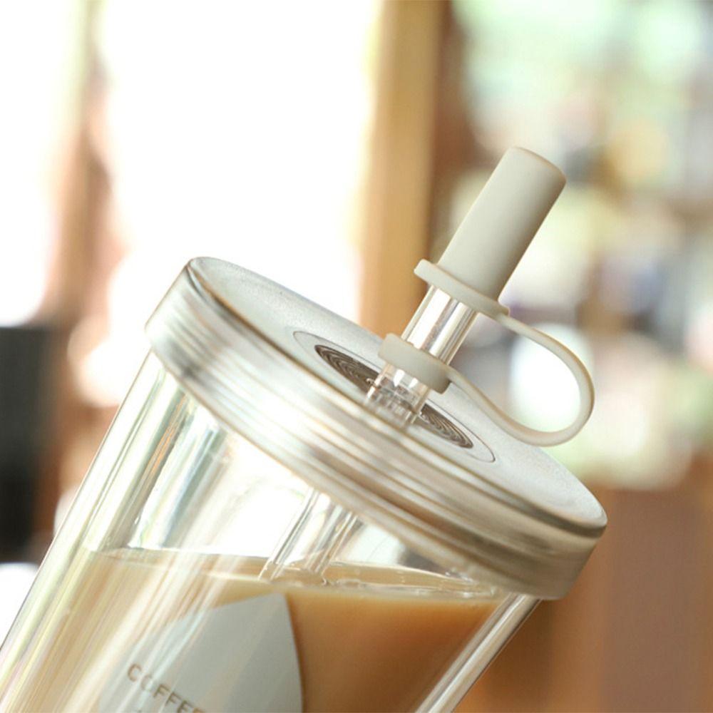 Transparent Iced Coffee Cups Reusable Water Cup Easy To Clean Plastic Tumbler Cup  Summer