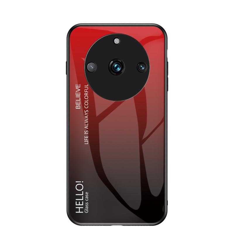 

Чехол Realme11 Pro + из закаленного стекла с градиентом для OPPO Realme 11 10 9i 9 Pro Plus + чехлы для телефонов Realme10 Realme11 5G Realme 11 Pro Plus красный