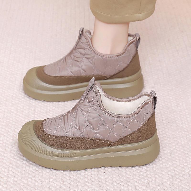 Women's Chunky Platform Snow Boots Winter Warm Waterproof Ankle Booties With Fur Lined Comfort Walking Shoes Non-Slip Outdoor Short Boots for Women