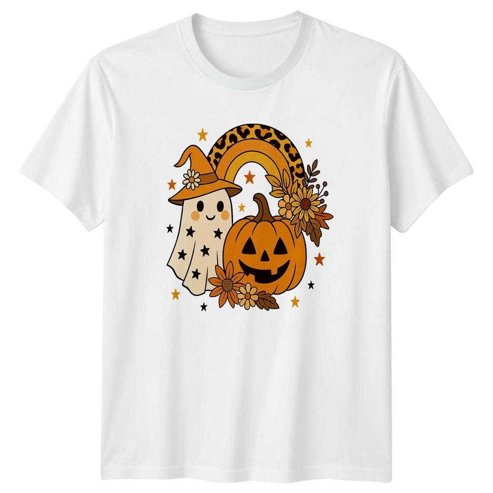 Spooky Boho Ghost Pumpkin Unisexs TShirt Halloween Gift For Her S