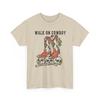 Walk On Cowboy Graphic T Shirt Unisex Heavy Cotton Tee