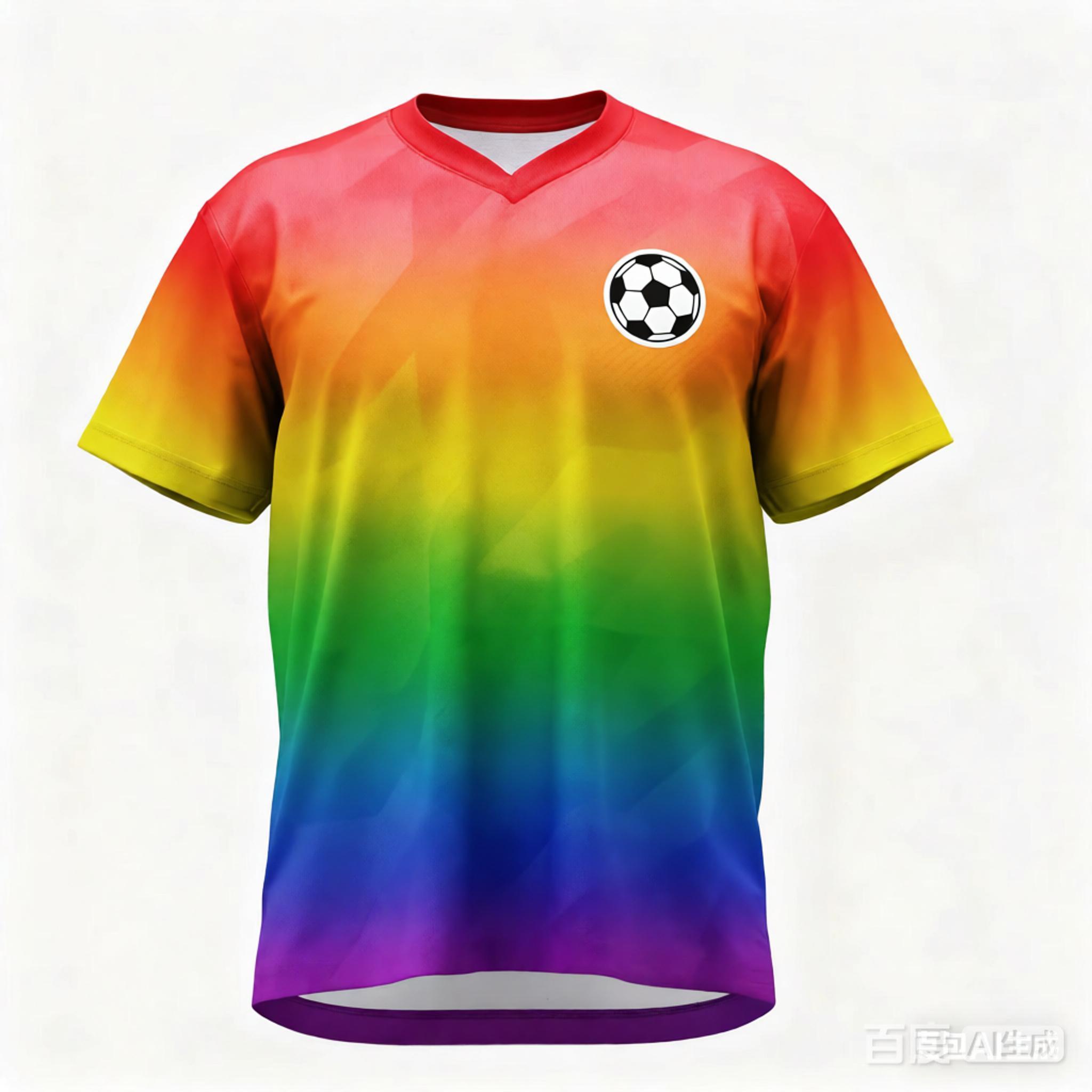

2026 Breathable Football Game Top Rainbow Sweatshirt Quick Drying Fitness T Shirt Suitable for Sports Training XXS