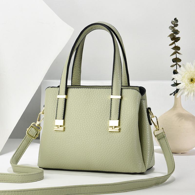 Womens Handheld Chic Pu Shoulder Bag With Inner Pocket For Casual Outings