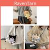 Small Cartoon Plush Dog Crossbody Bag For Women With Zipper Closure And Inner Pocket