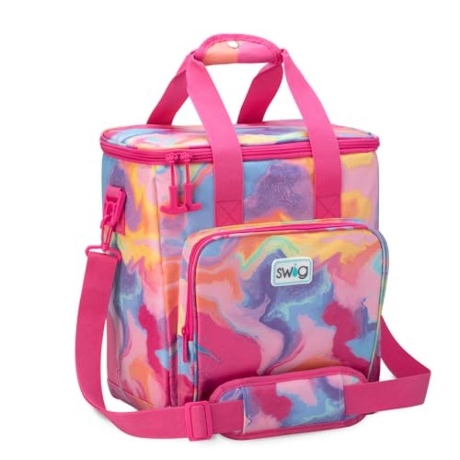

Triple Insulated Cooler Bag with Zipper Large Travel Cooler Bag Holds 16-24 Cans or 6 Wine Bottles Insulated