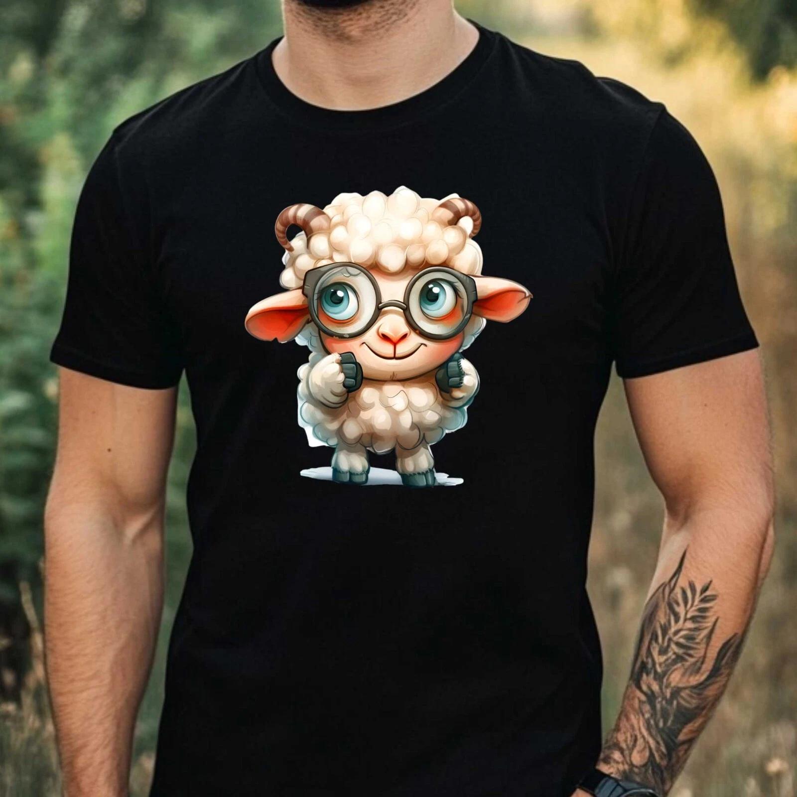 T-Shirt Herren Lustiges Schaf Motiv Baumwolle Größe XS bis 5XL XXXXL