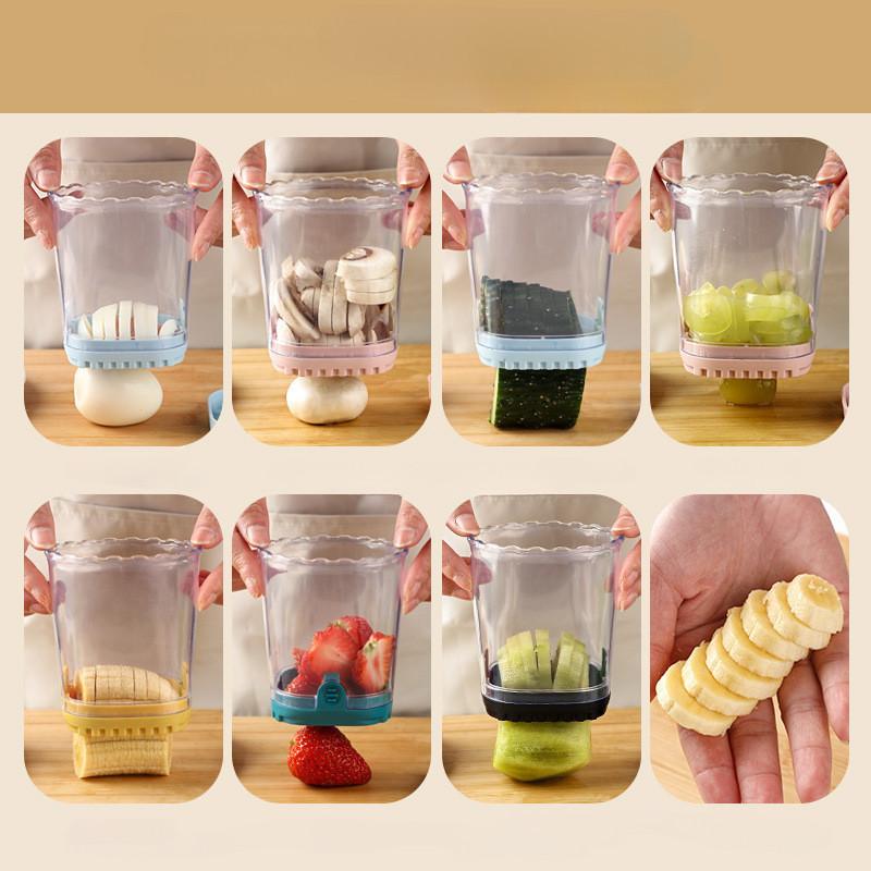 1pc Slicer Cup Multi Fuction Vegetable Chopper For Cut Slices Dices Chop Cup Kitchen Supplies Kitchen Accessories