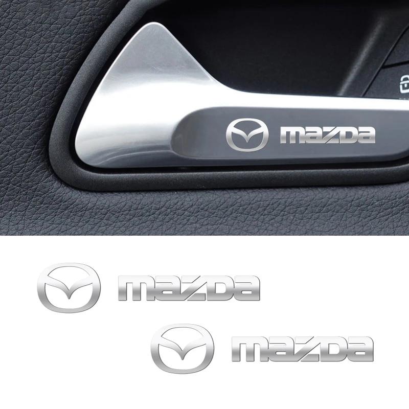 

2025 Hot Car Metal Emblem Wiper Stickers Reflective Decor Decals for Mazda 2 Mazda 3 MS Mazda 6 CX-5 CX3 Accessories