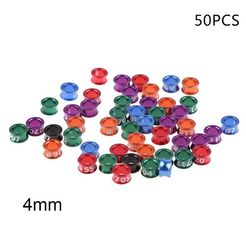 Bird Ring Leg Bands Aluminum Alloy Multi-Coloured for Pigeon Foot Bands for Dove