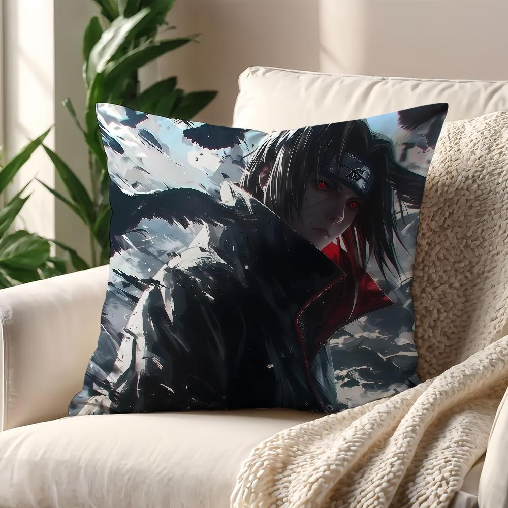 IItachi UUchiha Anime NNaruto cushion cover For Pillow Printing Sofa Decoration Home Car Room Coffee Office Nordic Simplicity