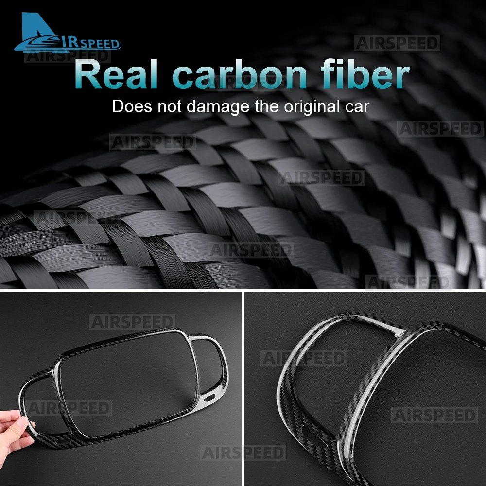 Real Hard Dry Carbon Fiber Sticker For Abarth 595 695 Fiat 500 2016-2024 Fiat 500E 2016-2019 LHD RHD Car 7inch Navigation Frame