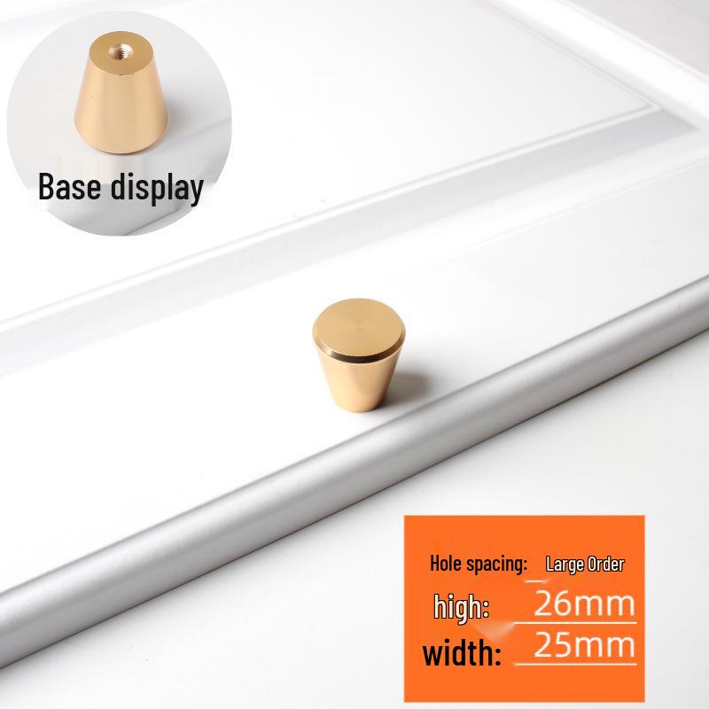 Nordic Minimalist Gold Aluminum Round Bar Handle for Cabinets & Wardrobes