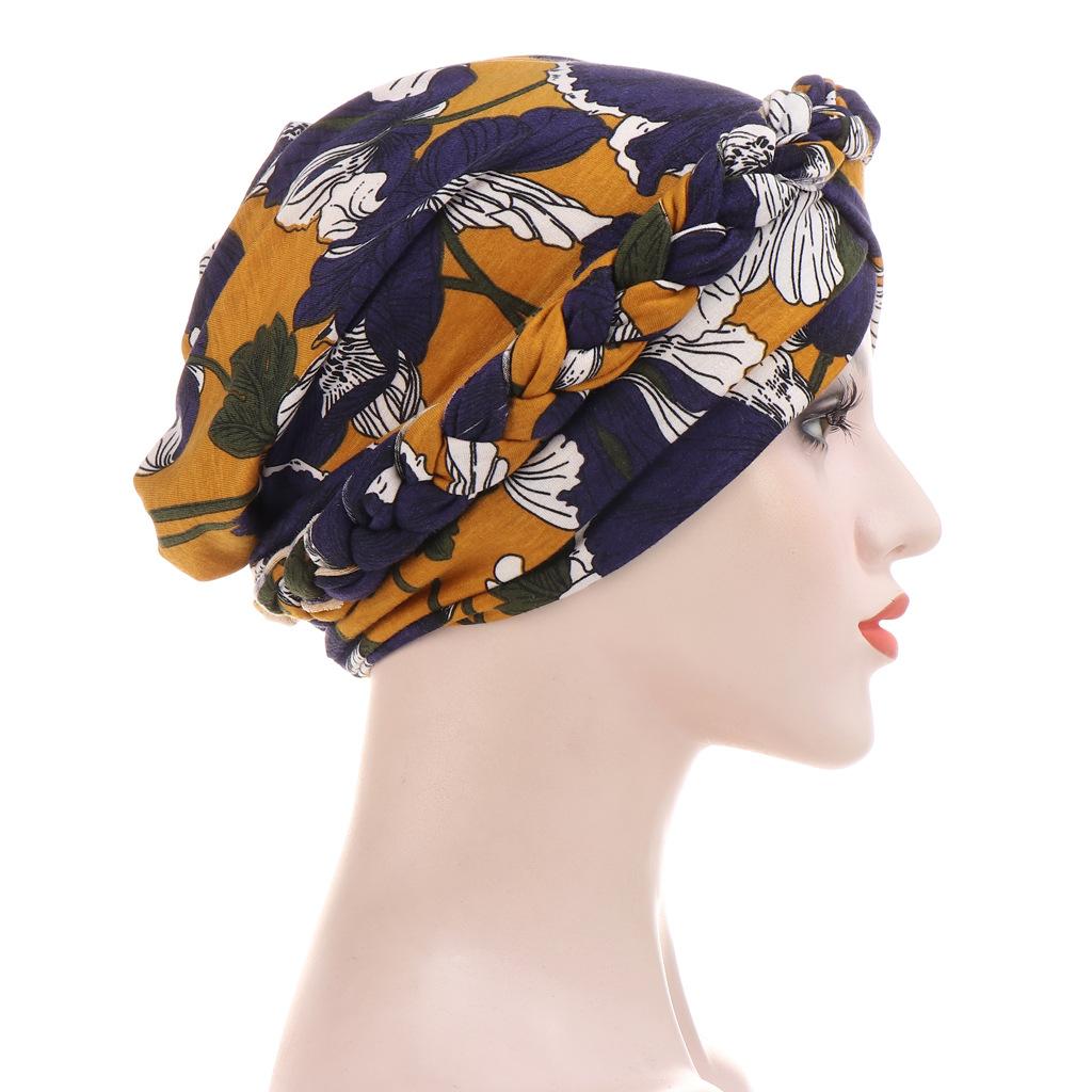 New Women's Hair Care Islamic Jersey Head Scarf Milk Silk Muslim Hijab Beads Braid Wrap Stretch Turban Hat Chemo Cap Head Wrap