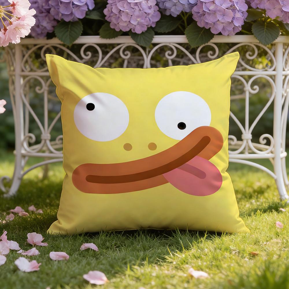 Style cute expression Cushion Cover Home  Car DualScene Pillow Cover Reversible for Premium Comfort