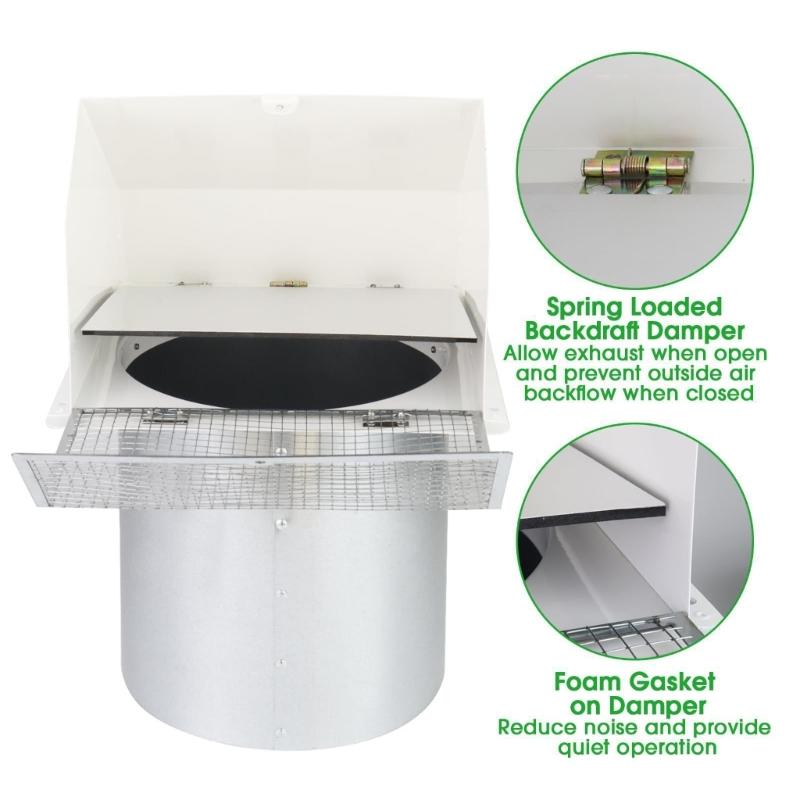 4 In Wall Mount Vent Durability Steel Construction Enhances Airflows Easyly Installation Home Commercial Use