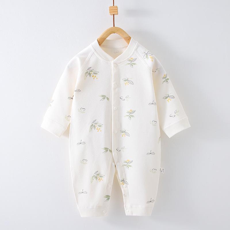Pure Cotton Long Sleeve Baby Romper - Spring/Autumn Newborn Bodysuit & Boneless Pajamas