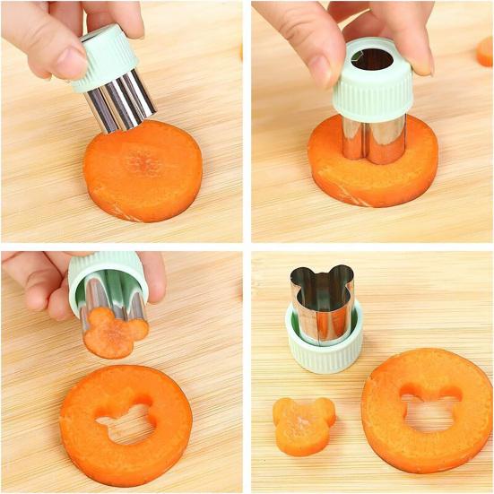 DYS Sada nerezových vykrajovátek na sušenky, Mini vykrajovátka na ovoce, Opakovaně použitelné DIY pekařské kuchyňské náčiní, na ovoce, zeleninu, pečivo