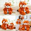 Raccoon Plush Cartoon Toy Orange Furry Stuffed Animal Children Birthday Gift