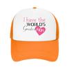 I Have The Worlds Greatest Mom Custom Mesh Baseball Caps WoUnisex Unisex  Personalized FeUnisex Beach Coquette Hat Snapback Cap