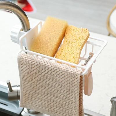 No-Drill Kitchen Sink Caddy for Sponges and Dishcloths