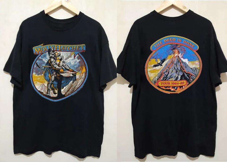 Molly Hatchet Band Tour The Deed is Done Heavy Cotton TShirt UU1067 Unisex T-Shirt M