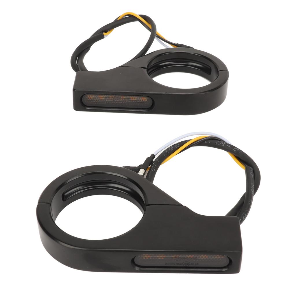 Front Fork LED Turn Signal Light High Brightness Stability Fork Clamp Indicators Lights for 41MM Fork