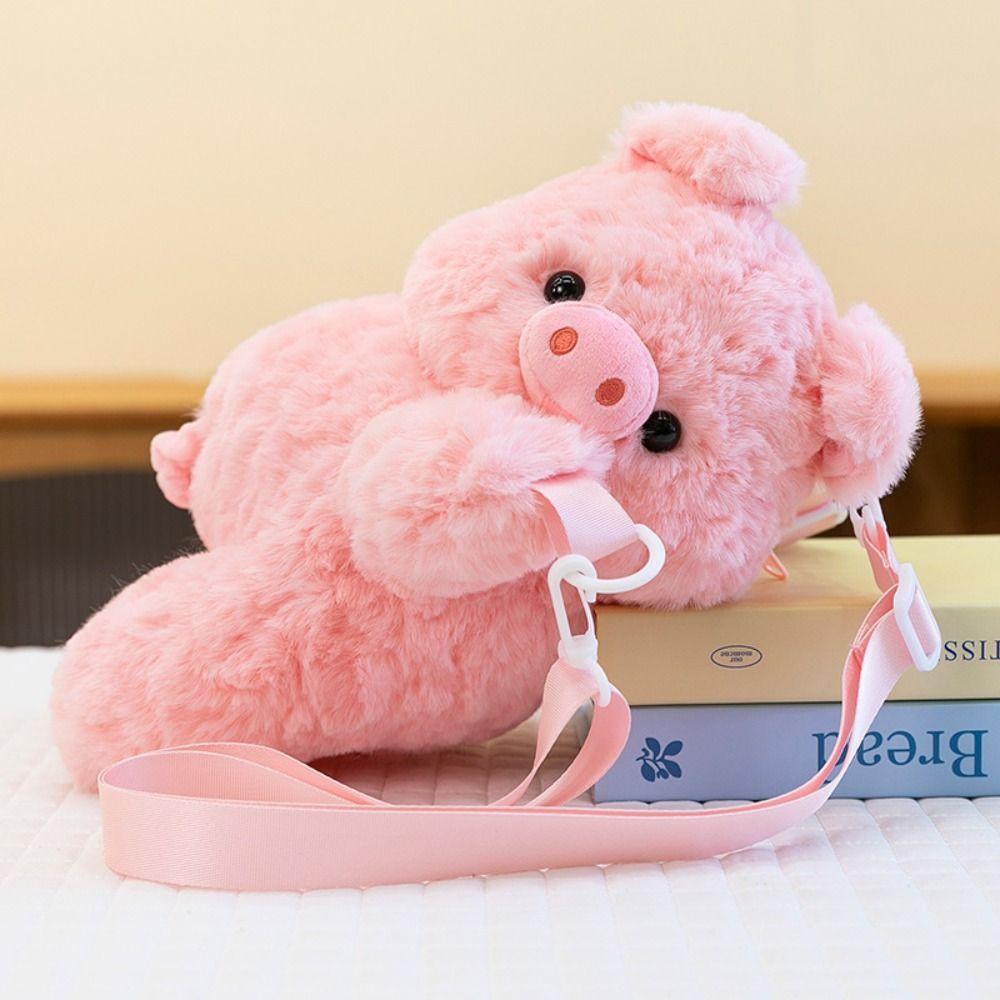 Plush Doll Little Pig Doll Shoulder Bag Animals Cartoon Plush Schoolbag  Students