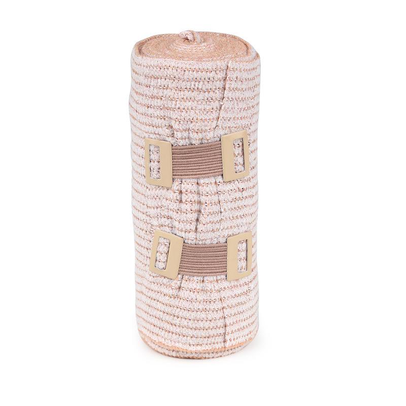 Light Brown Medium Stripe Breathable Elastic Bandage for Sports Compression and Fixation