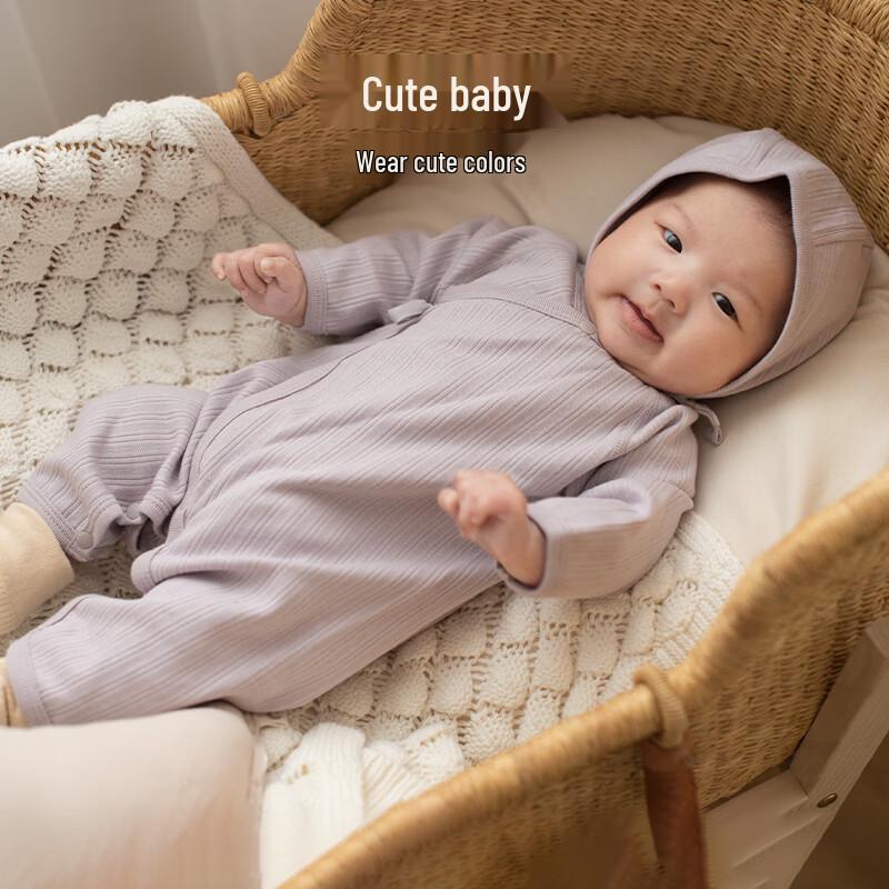 Koala Noses Newborn Soft Breathable Cotton Jacquard Jumpsuit
