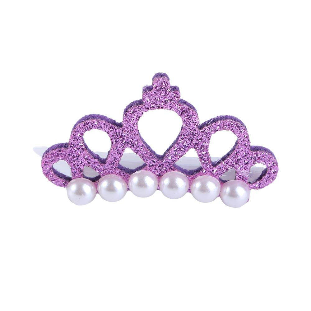 Small Dogs Faux Pearl Crown Shape Bows Hair Clips Bow Cute Head Decoration For Pets Hair Clips Grooming Cat Bow Pet Accessoires