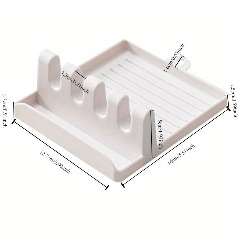 

1 шт. Держатели для кухонных ложек Вилка Лопатка Подставка Полка Органайзер Пластиковая подставка для ложек Держатель для палочек для еды Нескользящий коврик для ложек Кухонная утварь белый