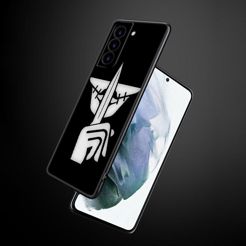 Regenbogen Sechs:Siege Logo Handyhülle für Samsung Galaxy S22 Pro S21 S20 Ultra FE S10 Lite 5G S10E S9 S8 Plus Weiche TPU Schwarze Hülle