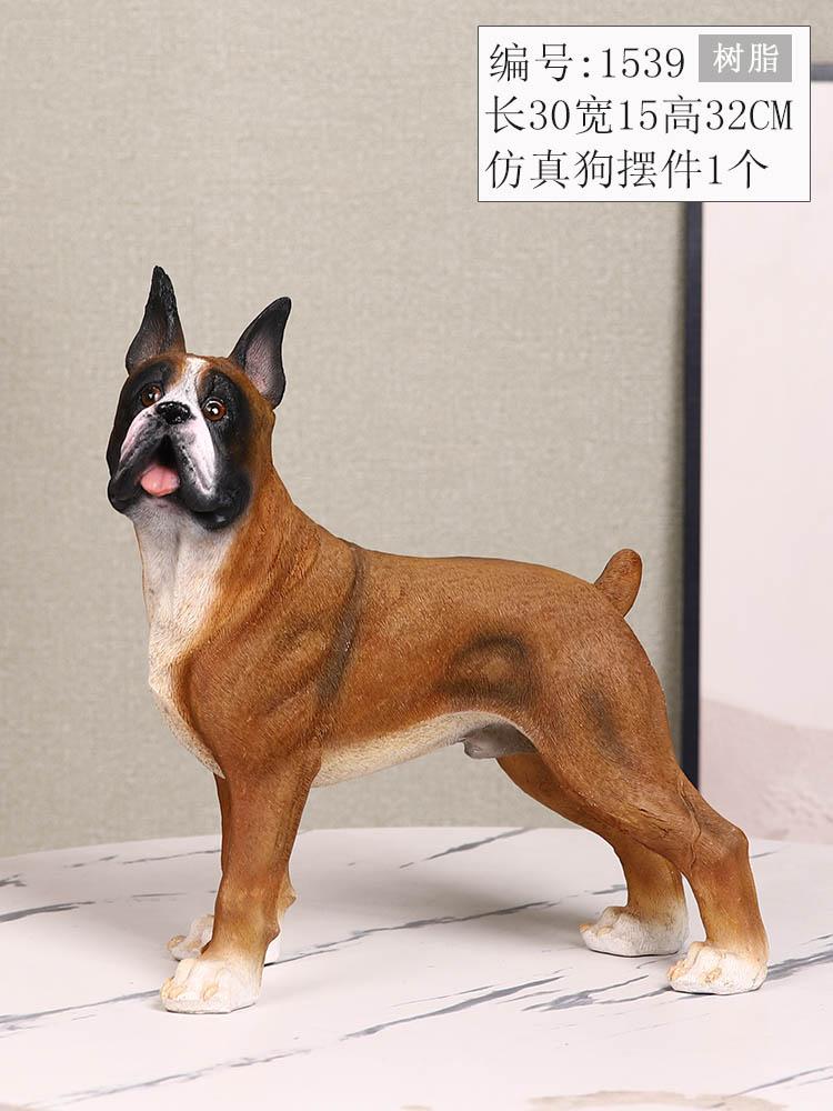 

Large Dummy boxer dog statue. Animal crafts. Boxer dog decoration. Resin pet dog model. Living room furniture