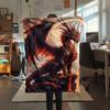 Black Dragon Pagoda Full Moon Blanket Home Decor Soft And Comfortable Machine Washable Sheet Nap Blanket