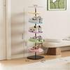 Multi-layer Shoe Rack Space-Saving Rainbow Shoe Organizer Standing Entryway Shoe Shelf for Dorm/Apartment Wardrobe Storage