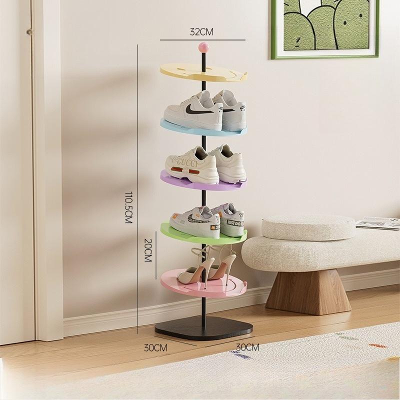 Multi-layer Shoe Rack Space-Saving Rainbow Shoe Organizer Standing Entryway Shoe Shelf for Dorm/Apartment Wardrobe Storage