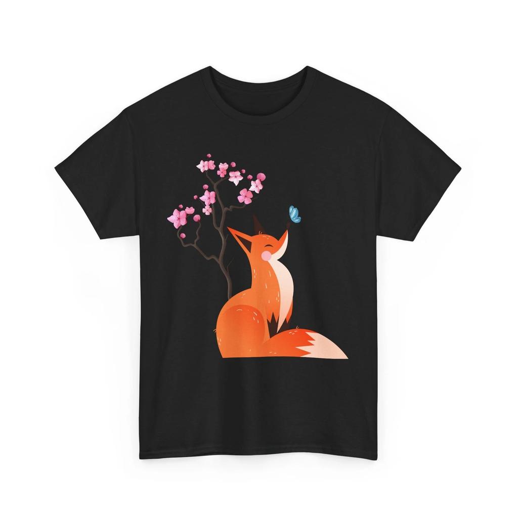 Fox Cherry Blossom Shirt, Foxes Japanese Culture Lovers Women Men Cute Shirt