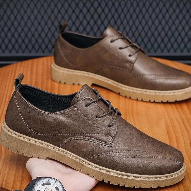 

Fashion British Style Low-Top Men s Leather Shoes Black Adults Elegant Common Social Designer Price Classic Original Pu Male Casual Shoe 44