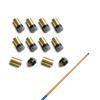 10Pcs Billiards Cue Pool Tip Replacement Coppers PU Leather Pool Cue Tip  Cue Tip with Cue Stick Ferrules