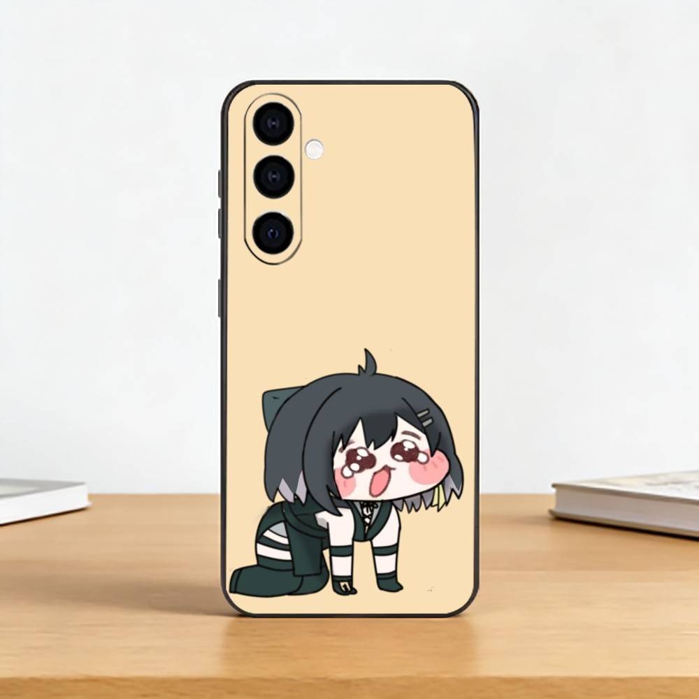 

Game T-Trickcal C-Chibi Go Phone Case Black Silicone Soft For Samsung Galaxy A73,A72,A71,A70,A53,A52,A51 Samsung a22 4g