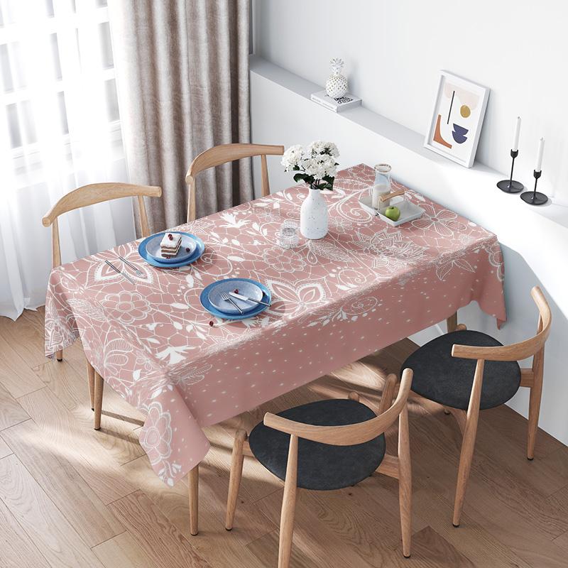 Waterproof Tablecloth Vintage Floral Pattern Washable Rectangle Table Cover Home Decor Party Wedding Table Linens