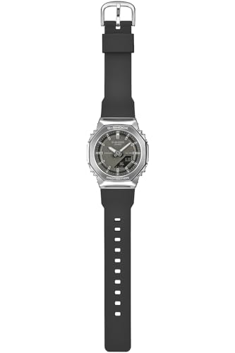 Casio G-Shock Wristwatch Metal Covered Made Environmentally Friendly Materials Model GM-S2110-1A1JF Women Silver Black.