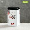 Tin Plate Storage Box Sealed Tea Caddy Small Square Coffee Jar Tea Leaves Container Cans Small Tinplate Spices Storage Boxes
