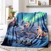 Wolf Feather Customize Your Name Blanket Used For Chair Office Sofa Bed Camping Soft And Warm Giving Friends And Relatives Birthday Graduation Gift