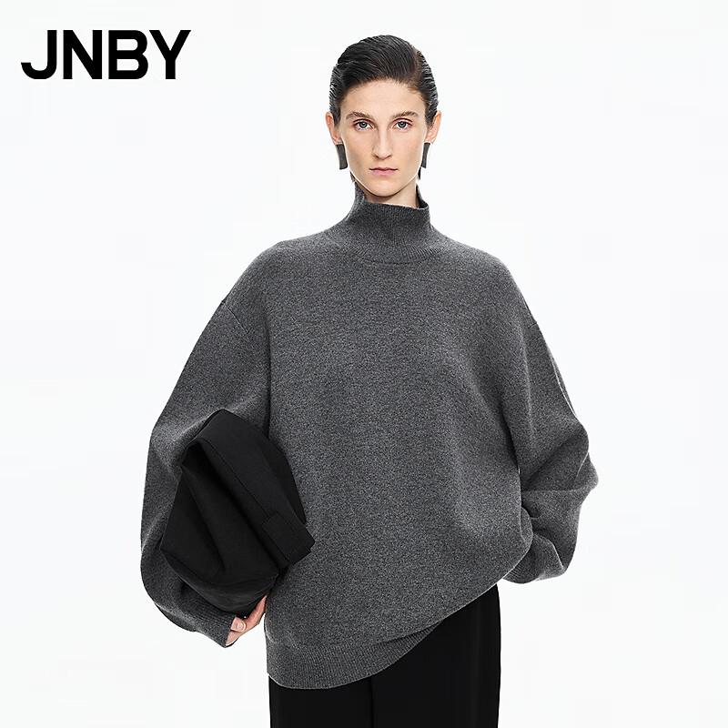

JNBY Women s High Neck Wool Blend Knit Sweater M