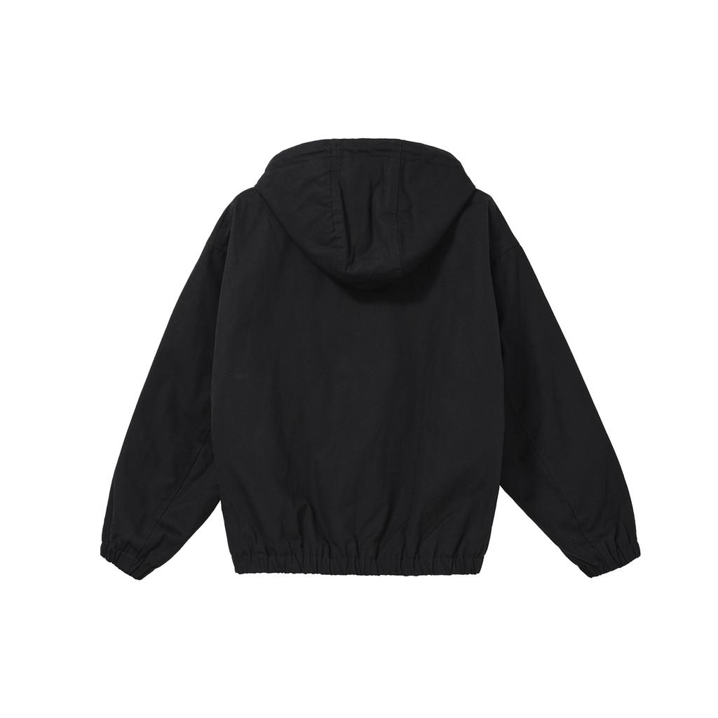 UNIQLO Solid Color Casual Zip-Up Hooded Jacket Men jackets Black 452169-09