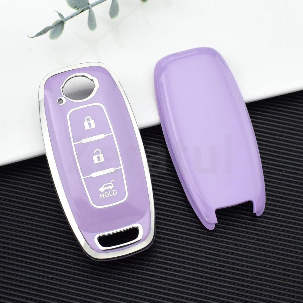 3/4 Buttons Auto Remote Shell Fob Holder For Nissan X-Trail T33 Qashqai J12 Teana Tpu Car Key Case Cover Accessories