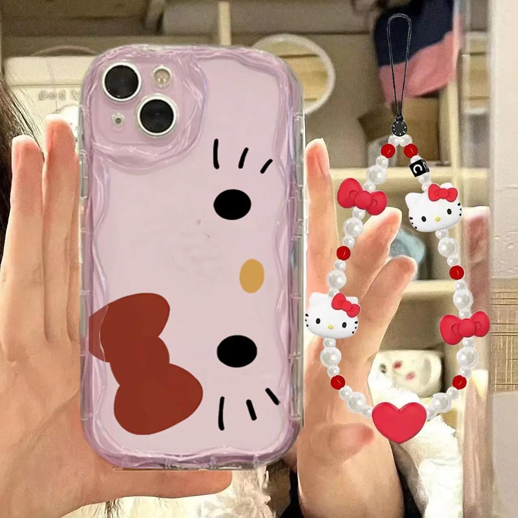 3D Bowknot Hello Kitty Phone Case For Iphone 17 Air 16 Pro Max 15 14 13 12 11 Pro Max 16e Plus12 13 mini 16+ Casing Cute Soft