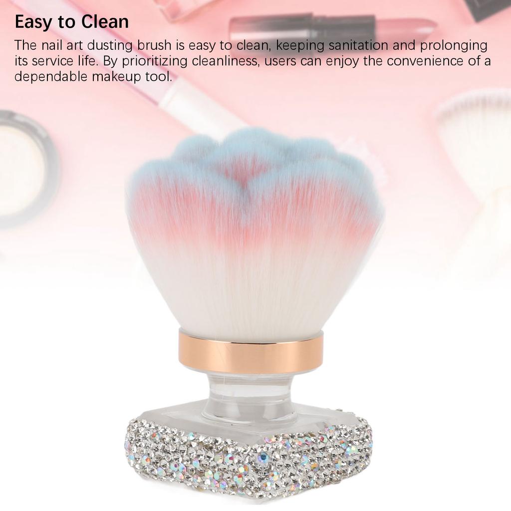 Strass Pinsel für Nail Art Staubentfernung Multifunktionaler Pinsel zum Entfernen von Nail Art Staubpulver Make-up Werkzeug für Maniküre