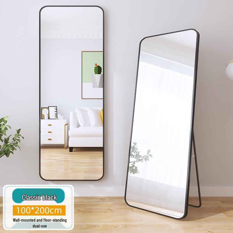 Full-Length Floor-Standing Wall-Mounted Dressing Mirror for Bedroom or Living Room.